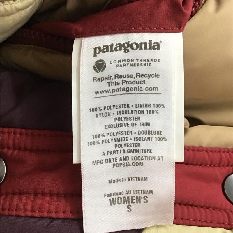 パタゴニア patagonia ベスト ベスト S 無地 えんじ / ワインレッド /  レディース USED 古着 中古 10146300