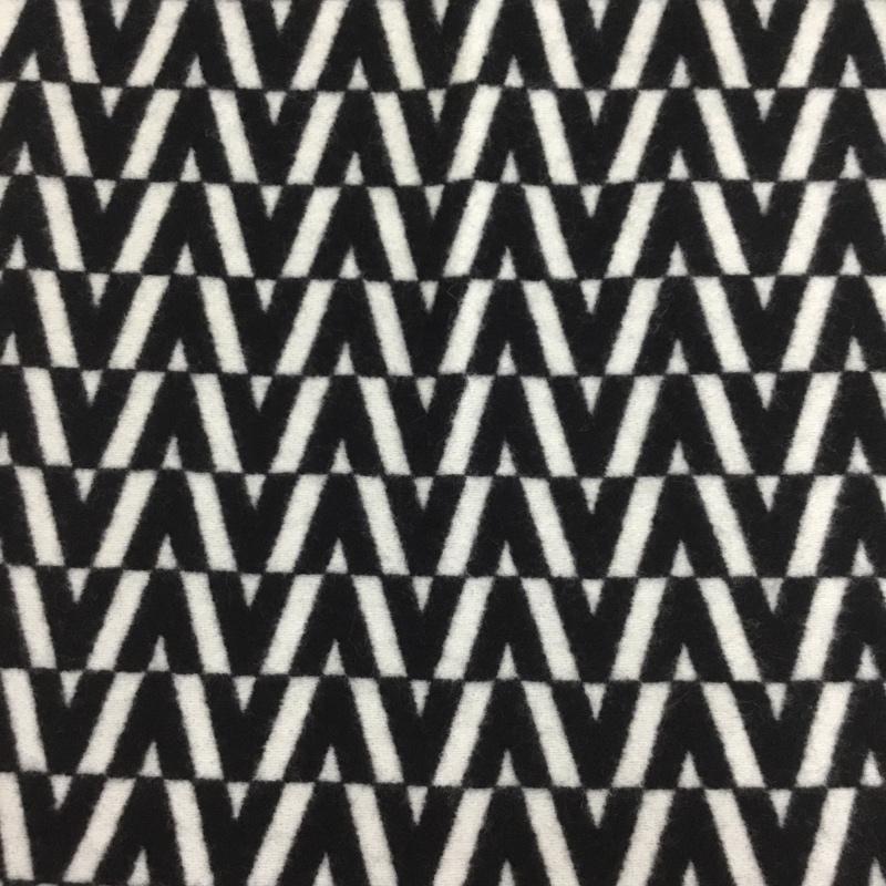 ヴァレンティノ VALENTINO マフラー マフラー フリンジ Vロゴ 総柄 白 / ホワイト / X 黒 / ブラック /  メンズ USED 古着 中古 10146317