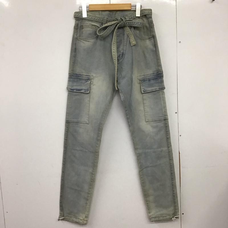 ミニマル mnml パンツ デニム、ジーンズ デニムカーゴパンツ 28 28 無地 水色 / ライトブルー /  メンズ USED 古着 中古 10146334
