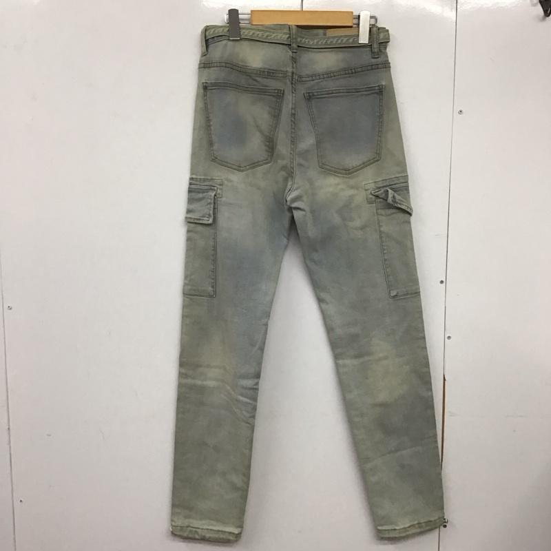 ミニマル mnml パンツ デニム、ジーンズ デニムカーゴパンツ 28 28 無地 水色 / ライトブルー /  メンズ USED 古着 中古 10146334