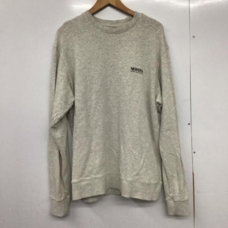 ニューエラ NEW ERA トレーナー 長袖 スウェット 裏毛 L ロゴ、文字 灰 / グレー /  メンズ USED 古着 中古 10146340