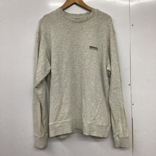 ニューエラ NEW ERA トレーナー 長袖 スウェット 裏毛 L ロゴ、文字 灰 / グレー /  メンズ USED 古着 中古 10146340