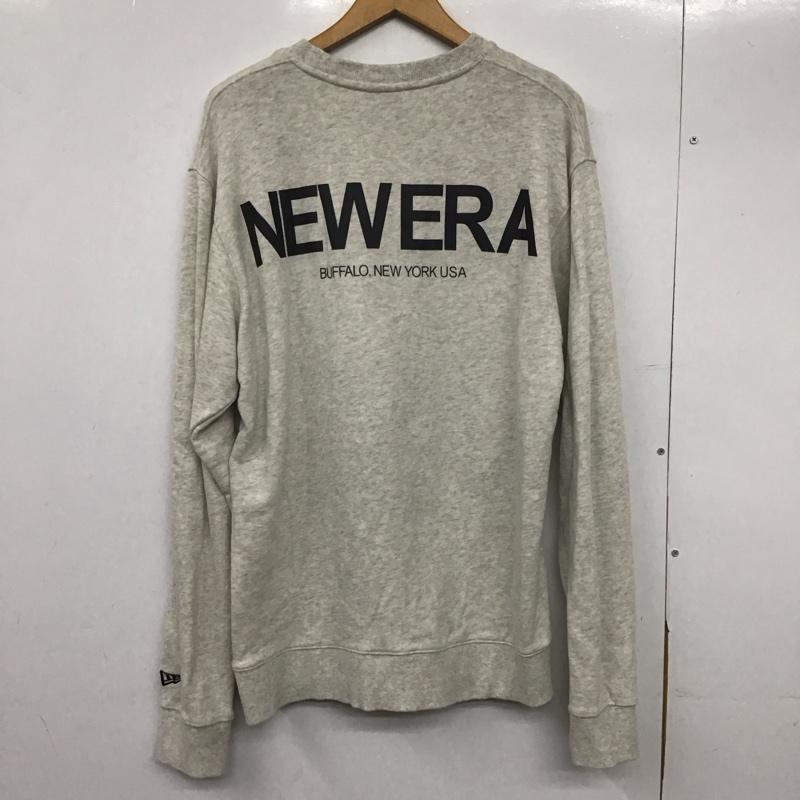 ニューエラ NEW ERA トレーナー 長袖 スウェット 裏毛 L ロゴ、文字 灰 / グレー /  メンズ USED 古着 中古 10146340