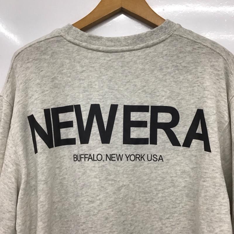 ニューエラ NEW ERA トレーナー 長袖 スウェット 裏毛 L ロゴ、文字 灰 / グレー /  メンズ USED 古着 中古 10146340