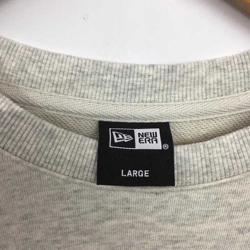 ニューエラ NEW ERA トレーナー 長袖 スウェット 裏毛 L ロゴ、文字 灰 / グレー /  メンズ USED 古着 中古 10146340