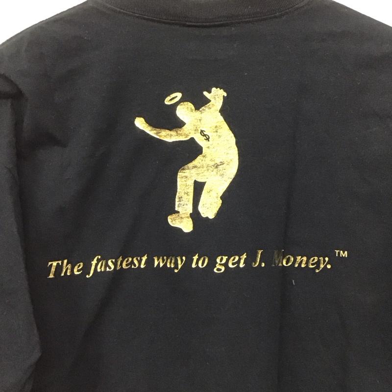 ユニオン UNION Tシャツ 半袖 クルーネック バックプリント ロゴ、文字 黒 / ブラック /  メンズ USED 古着 中古 10146366