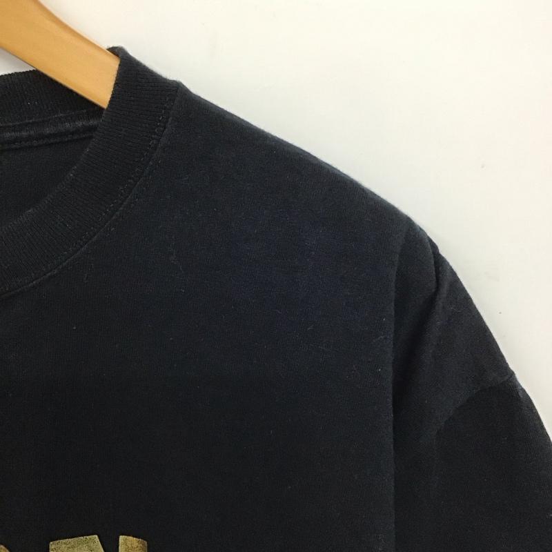 ユニオン UNION Tシャツ 半袖 クルーネック バックプリント ロゴ、文字 黒 / ブラック /  メンズ USED 古着 中古 10146366