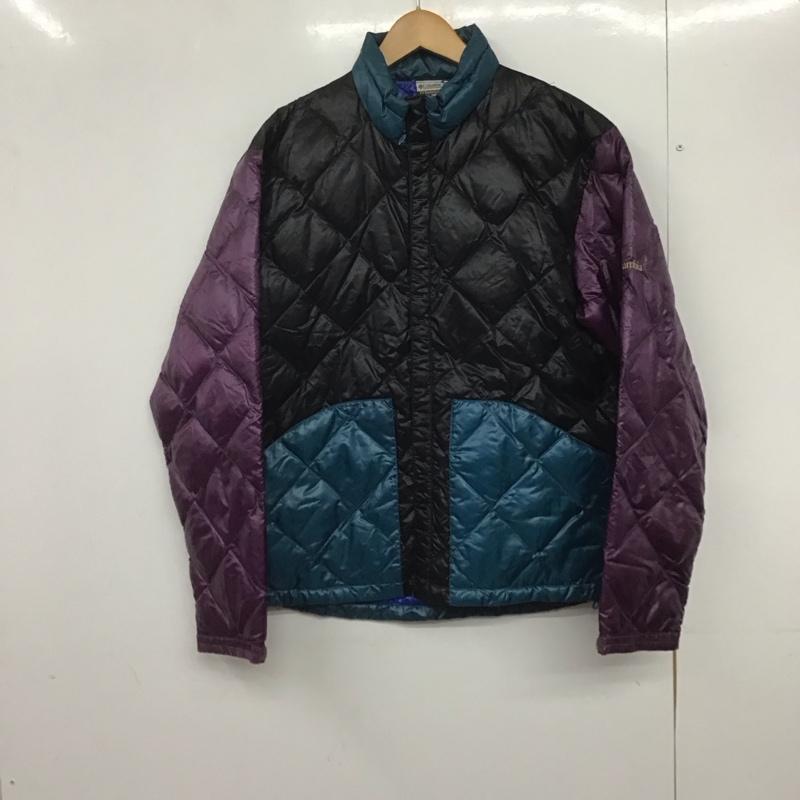 コロンビア Columbia ジャケット、上着 ダウンジャケット F6 PM5149 フェザー M ロゴ、文字 黒 / ブラック / X 青 / ブルー / X 紫 / パープル /  メンズ USED 古着 中古 10146367