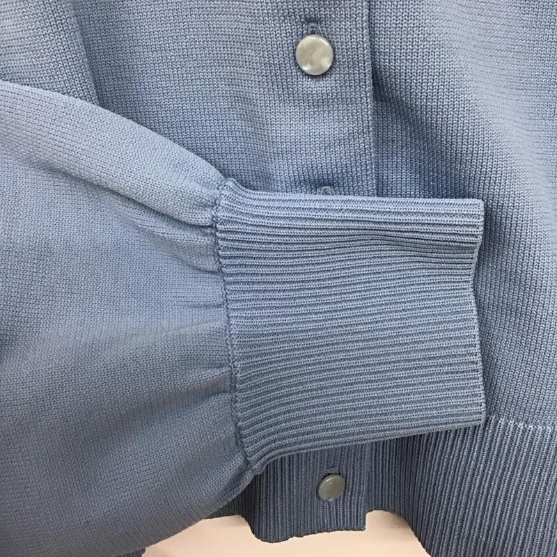 ダブルクローゼット w closet カーディガン 長袖 366010 ショート丈 クロップド丈 ワンポイント 水色 / ライトブルー /  レディース USED 古着 中古 10146376