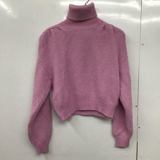 ザラ ZARA ニット、セーター 長袖 3991 002 620 タートルネック M 無地 桃 / ピンク /  レディース USED 古着 中古 10146379