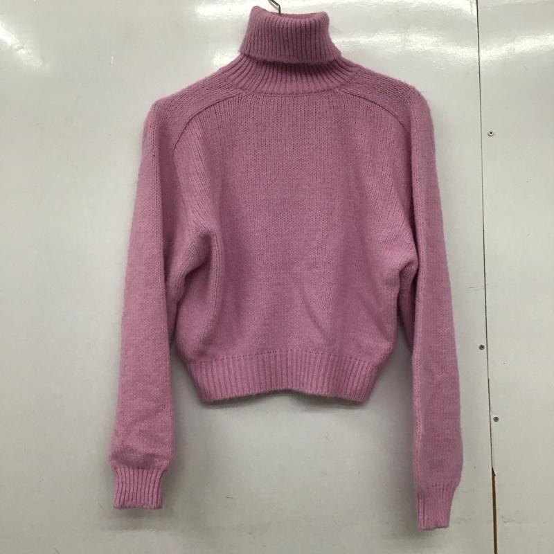 ザラ ZARA ニット、セーター 長袖 3991 002 620 タートルネック M 無地 桃 / ピンク /  レディース USED 古着 中古 10146379