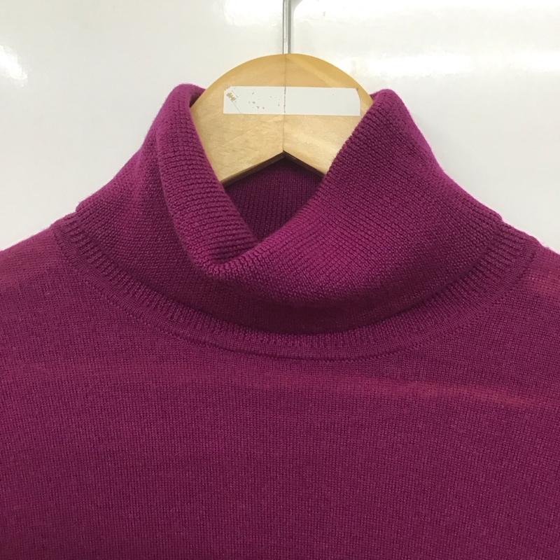 ブルックスブラザーズ BROOKS BROTHERS ニット、セーター 長袖 ウール タートルネック M 無地 紫 / パープル /  レディース USED 古着 中古 10146380
