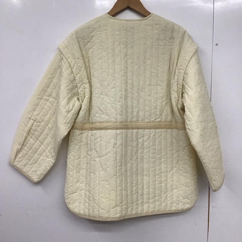 ダブルクローゼット w closet ジャケット、上着 ジャケット、ブレザー 323664 縦ステッチキルティング袖取り外しジャケット 無地 アイボリー / アイボリー /  レディース USED 古着 中古 10146386