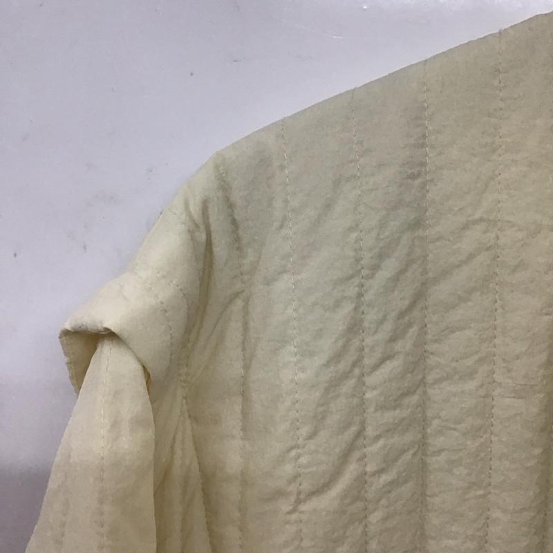 ダブルクローゼット w closet ジャケット、上着 ジャケット、ブレザー 323664 縦ステッチキルティング袖取り外しジャケット 無地 アイボリー / アイボリー /  レディース USED 古着 中古 10146386