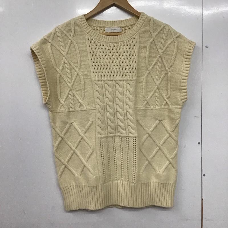 ジョイントワークス JOINT WORKS ベスト ベスト 012-85503 ニットベスト プルオーバー 2  アイボリー / アイボリー /  レディース USED 古着 中古 10146391
