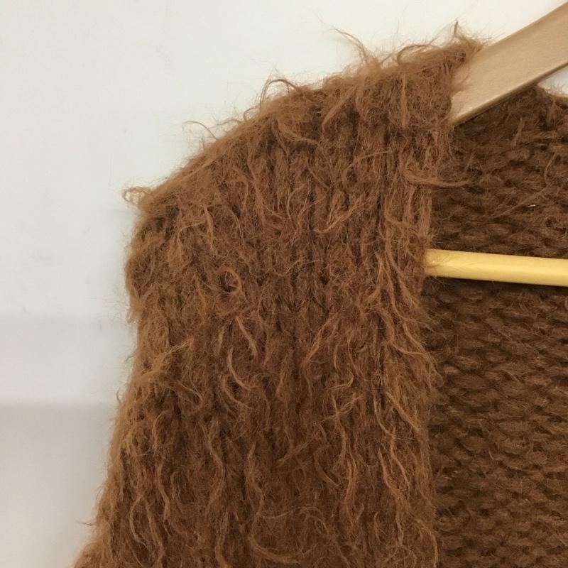 スナイデル SNIDEL カーディガン 長袖 SWNT185053 シャギーモヘアカーディガン FREE 無地 茶 / ブラウン /  レディース USED 古着 中古 10146408