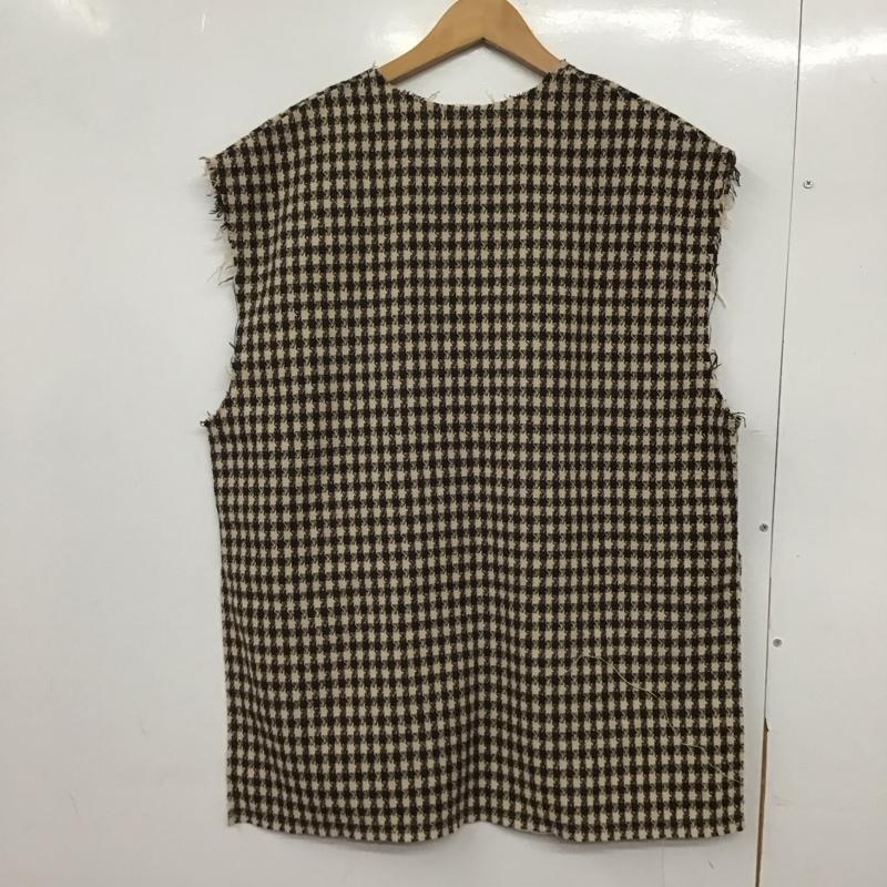 ダブルクローゼット w closet ベスト ベスト Alley 345513 Vネック プルオーバー FREE  茶 / ブラウン / X ベージュ / ベージュ /  レディース USED 古着 中古 10146414