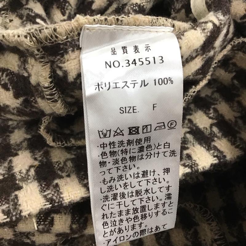 ダブルクローゼット w closet ベスト ベスト Alley 345513 Vネック プルオーバー FREE  茶 / ブラウン / X ベージュ / ベージュ /  レディース USED 古着 中古 10146414