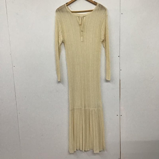 ローリーズファーム LOWRYS FARM ワンピース ロングスカート LF723003CF シアーニットワンピース 長袖 FREE 無地 アイボリー / アイボリー /  レディース USED 古着 中古 10146419