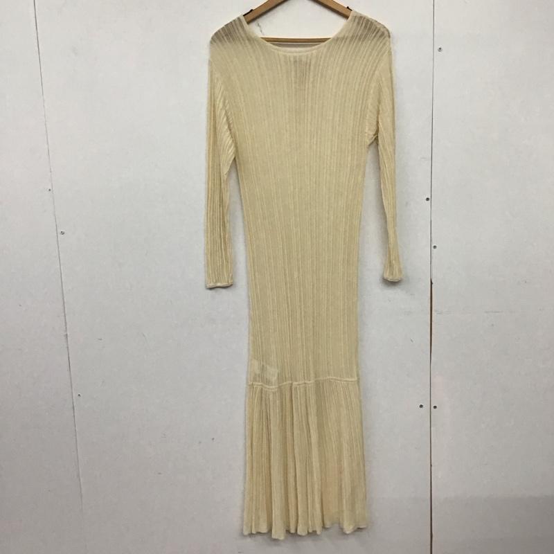 ローリーズファーム LOWRYS FARM ワンピース ロングスカート LF723003CF シアーニットワンピース 長袖 FREE 無地 アイボリー / アイボリー /  レディース USED 古着 中古 10146419