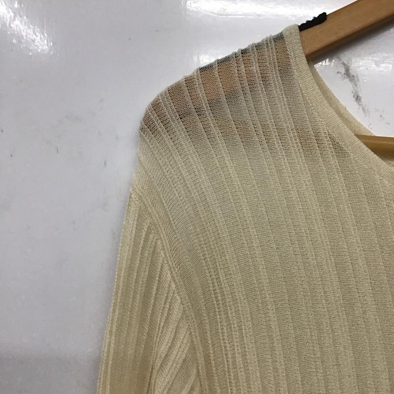 ローリーズファーム LOWRYS FARM ワンピース ロングスカート LF723003CF シアーニットワンピース 長袖 FREE 無地 アイボリー / アイボリー /  レディース USED 古着 中古 10146419