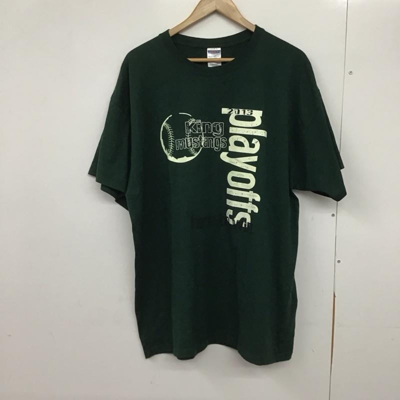 ジャージーズ JERZEES Tシャツ 半袖 半袖カットソー プリントTシャツ クルーネックカットソー XXL プリント 緑 / グリーン /  メンズ USED 古着 中古 10146441
