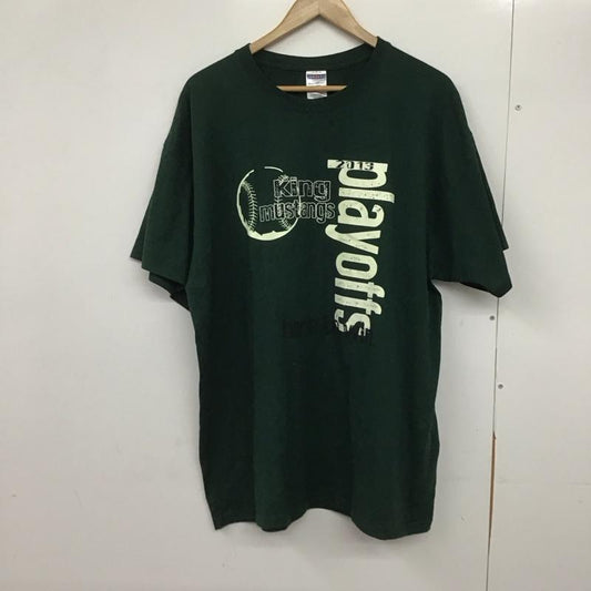 ジャージーズ JERZEES Tシャツ 半袖 半袖カットソー プリントTシャツ クルーネックカットソー XXL プリント 緑 / グリーン /  メンズ USED 古着 中古 10146441