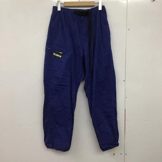 エクストララージ XLARGE パンツ ワークパンツ、ペインターパンツ ワークパンツ ワイドパンツ カジュアルパンツ S ロゴ、文字 青 / ブルー /  メンズ USED 古着 中古 10146453