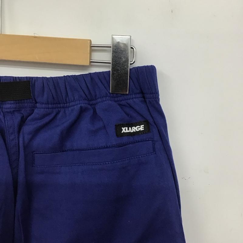 エクストララージ XLARGE パンツ ワークパンツ、ペインターパンツ ワークパンツ ワイドパンツ カジュアルパンツ S ロゴ、文字 青 / ブルー /  メンズ USED 古着 中古 10146453