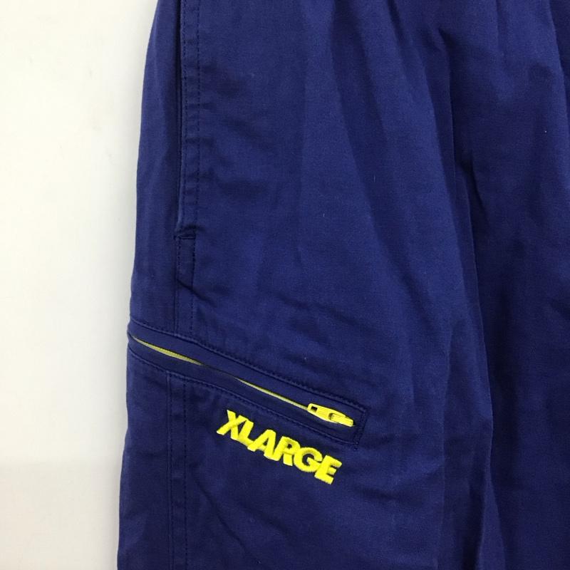 エクストララージ XLARGE パンツ ワークパンツ、ペインターパンツ ワークパンツ ワイドパンツ カジュアルパンツ S ロゴ、文字 青 / ブルー /  メンズ USED 古着 中古 10146453
