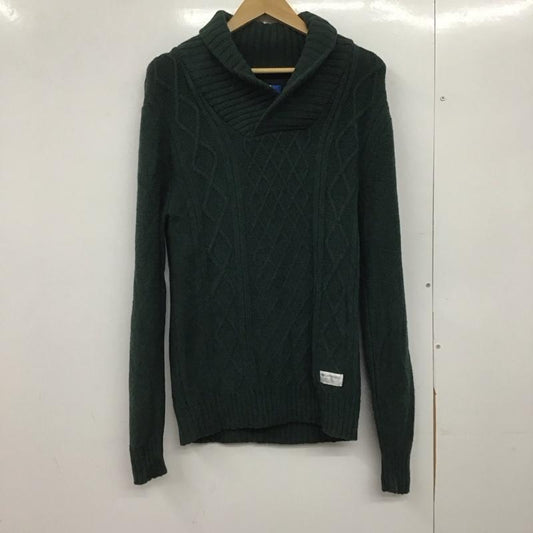 アディダスオリジナルス adidas originals ニット、セーター 長袖 長袖ニットカットソー カラーネック セーター L  緑 / グリーン /  メンズ USED 古着 中古 10146464