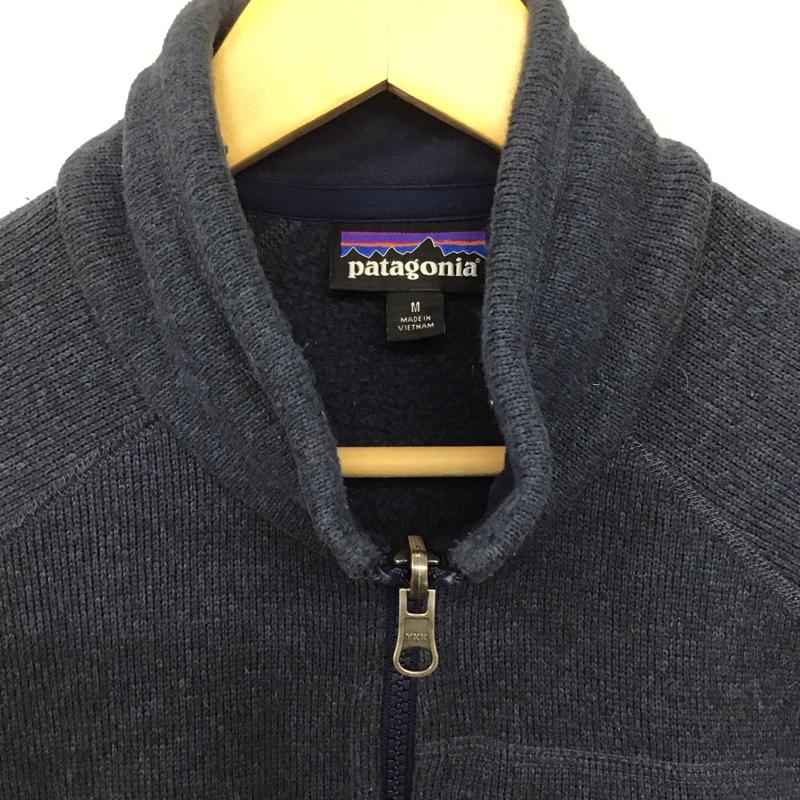 パタゴニア patagonia ジャケット、上着 ジャンパー、ブルゾン ジップアップジャケット アウター スタンドカラージャケット M ロゴ、文字 紺 / ネイビー /  メンズ USED 古着 中古 10146466