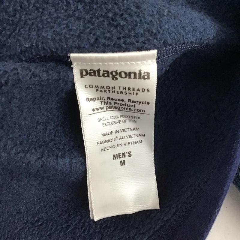パタゴニア patagonia ジャケット、上着 ジャンパー、ブルゾン ジップアップジャケット アウター スタンドカラージャケット M ロゴ、文字 紺 / ネイビー /  メンズ USED 古着 中古 10146466