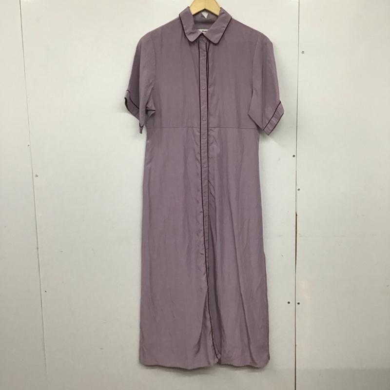 ジュエティ jouetie ワンピース ロングスカート 082130300101-01 半袖ロングワンピース シャツワンピース フロントボタン M 無地 紫 / パープル /  レディース USED 古着 中古 10146470