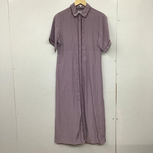 ジュエティ jouetie ワンピース ロングスカート 082130300101-01 半袖ロングワンピース シャツワンピース フロントボタン M 無地 紫 / パープル /  レディース USED 古着 中古 10146470