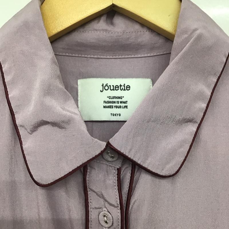 ジュエティ jouetie ワンピース ロングスカート 082130300101-01 半袖ロングワンピース シャツワンピース フロントボタン M 無地 紫 / パープル /  レディース USED 古着 中古 10146470