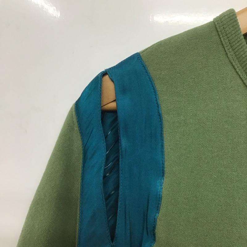 ア ピューピル A PUPIL ワンピース ロングスカート 半袖ロングワンピース フレアスカート ウエスト切り替え スウェット S 無地 カーキ / カーキ /  レディース USED 古着 中古 10146471