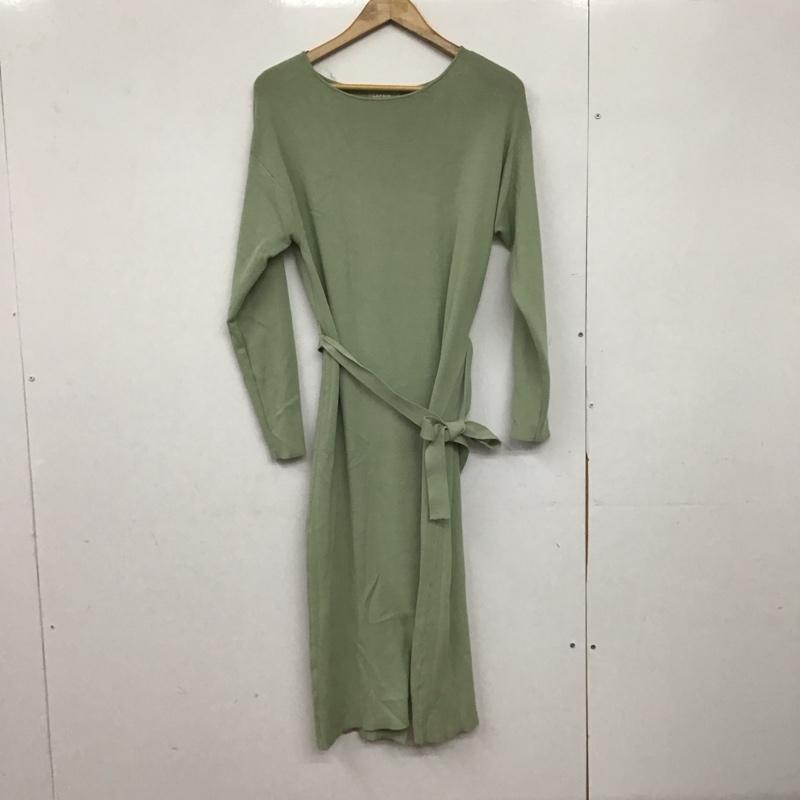 レプシィム LEPSIM ワンピース ロングスカート LP090173TS ニットワンピース 長袖 M 無地 薄緑 / ライトグリーン /  レディース USED 古着 中古 10146510