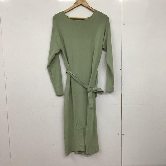 レプシィム LEPSIM ワンピース ロングスカート LP090173TS ニットワンピース 長袖 M 無地 薄緑 / ライトグリーン /  レディース USED 古着 中古 10146510