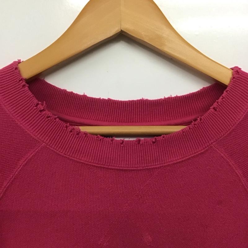 ダイリク DAIRIKU トレーナー 長袖 22AW C-3 Water-repellent Pullover Sweater スウェット L ロゴ、文字 桃 / ピンク /  メンズ USED 古着 中古 10146529