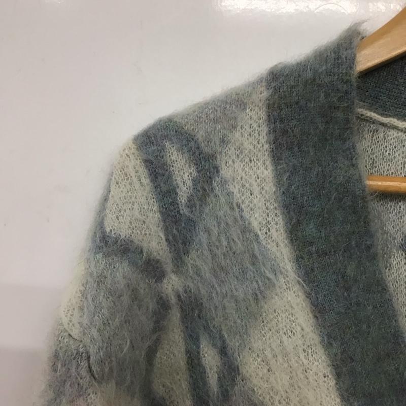 ディオール DIOR カーディガン 長袖 213M236AT427 Vネック モヘヤ混 L  白 / ホワイト / X 灰 / グレー /  メンズ USED 古着 中古 10146538