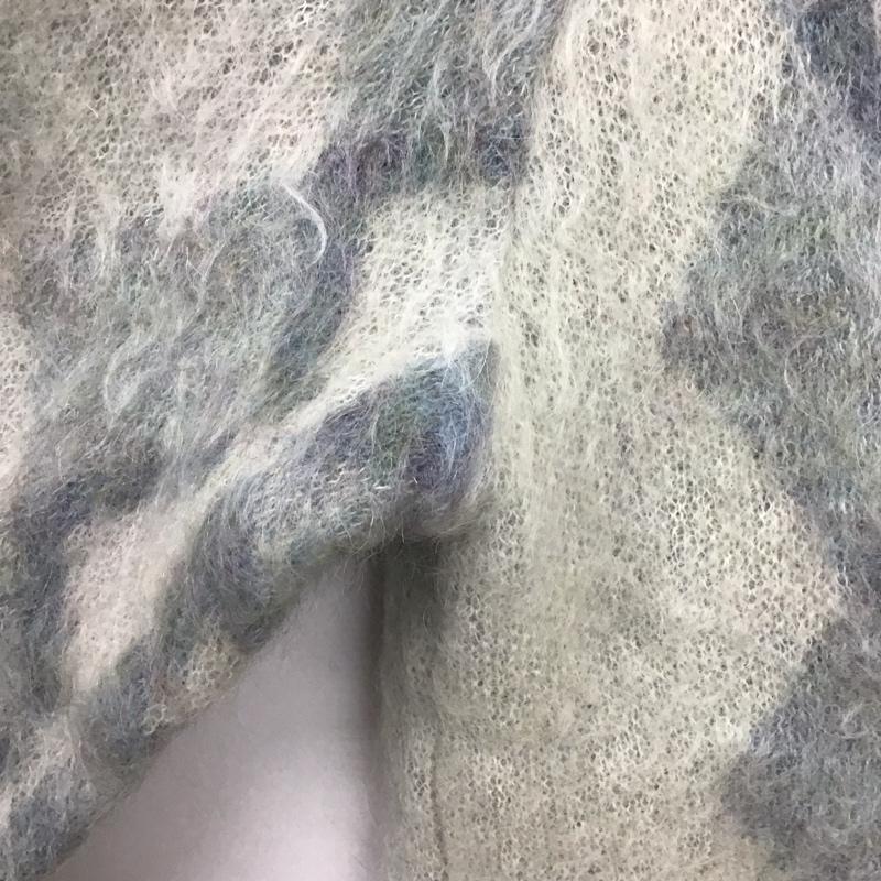 ディオール DIOR カーディガン 長袖 213M236AT427 Vネック モヘヤ混 L  白 / ホワイト / X 灰 / グレー /  メンズ USED 古着 中古 10146538