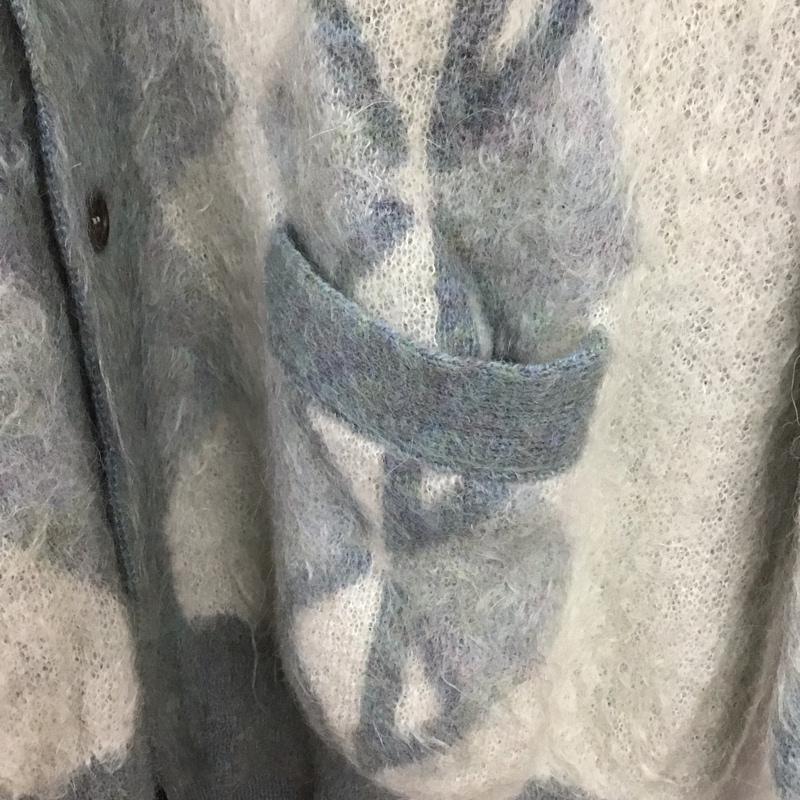 ディオール DIOR カーディガン 長袖 213M236AT427 Vネック モヘヤ混 L  白 / ホワイト / X 灰 / グレー /  メンズ USED 古着 中古 10146538