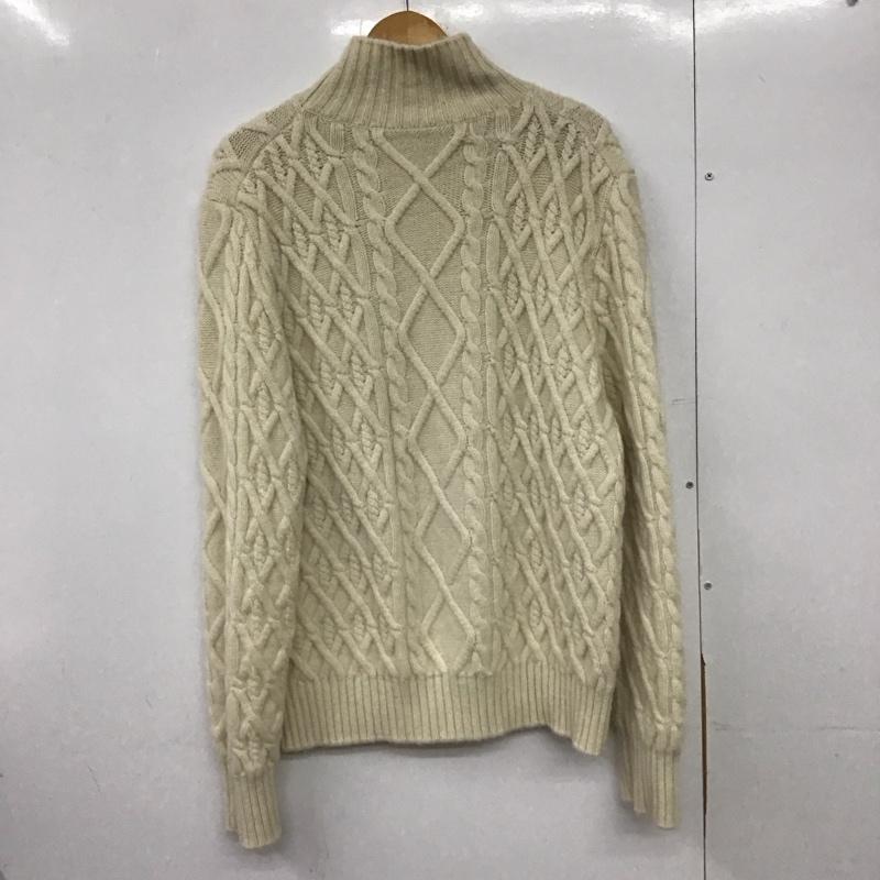 ディオール DIOR ニット、セーター 長袖 113M616AT183 CD刺繍 カシミヤ タートルネック ハイネック XL ロゴ、文字 アイボリー / アイボリー /  メンズ USED 古着 中古 10146539