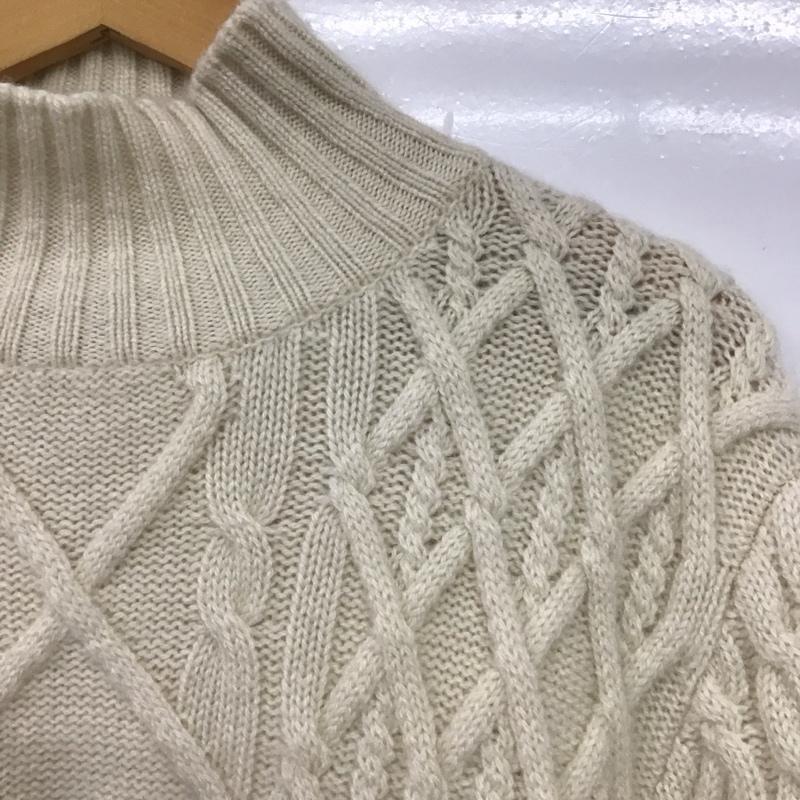 ディオール DIOR ニット、セーター 長袖 113M616AT183 CD刺繍 カシミヤ タートルネック ハイネック XL ロゴ、文字 アイボリー / アイボリー /  メンズ USED 古着 中古 10146539