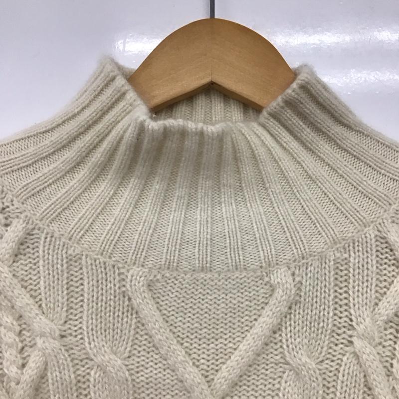 ディオール DIOR ニット、セーター 長袖 113M616AT183 CD刺繍 カシミヤ タートルネック ハイネック XL ロゴ、文字 アイボリー / アイボリー /  メンズ USED 古着 中古 10146539