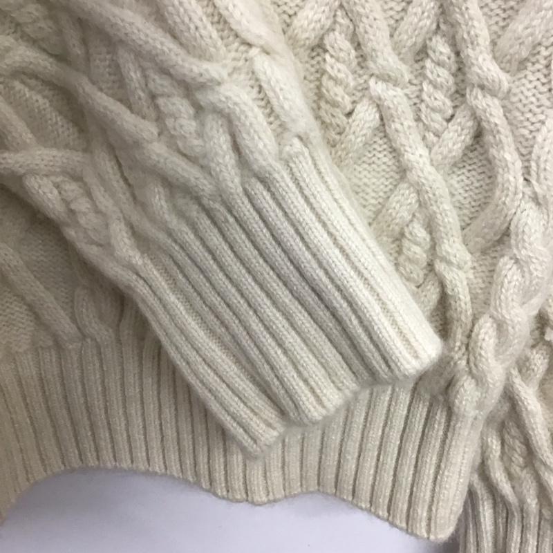 ディオール DIOR ニット、セーター 長袖 113M616AT183 CD刺繍 カシミヤ タートルネック ハイネック XL ロゴ、文字 アイボリー / アイボリー /  メンズ USED 古着 中古 10146539