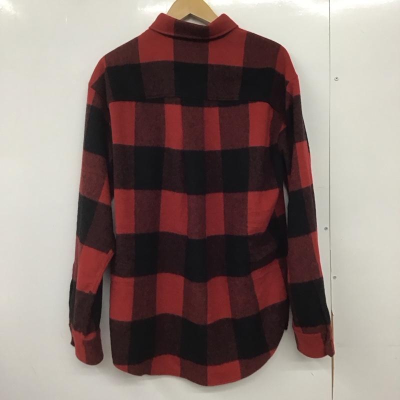 ディースクエアード2 DSQUARED2 シャツ、ブラウス 長袖 S79DL0014S53139 ウール混 チェック 46 ロゴ、文字 黒 / ブラック / X 赤 / レッド /  メンズ USED 古着 中古 10146540