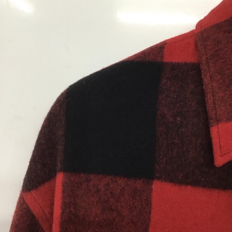 ディースクエアード2 DSQUARED2 シャツ、ブラウス 長袖 S79DL0014S53139 ウール混 チェック 46 ロゴ、文字 黒 / ブラック / X 赤 / レッド /  メンズ USED 古着 中古 10146540