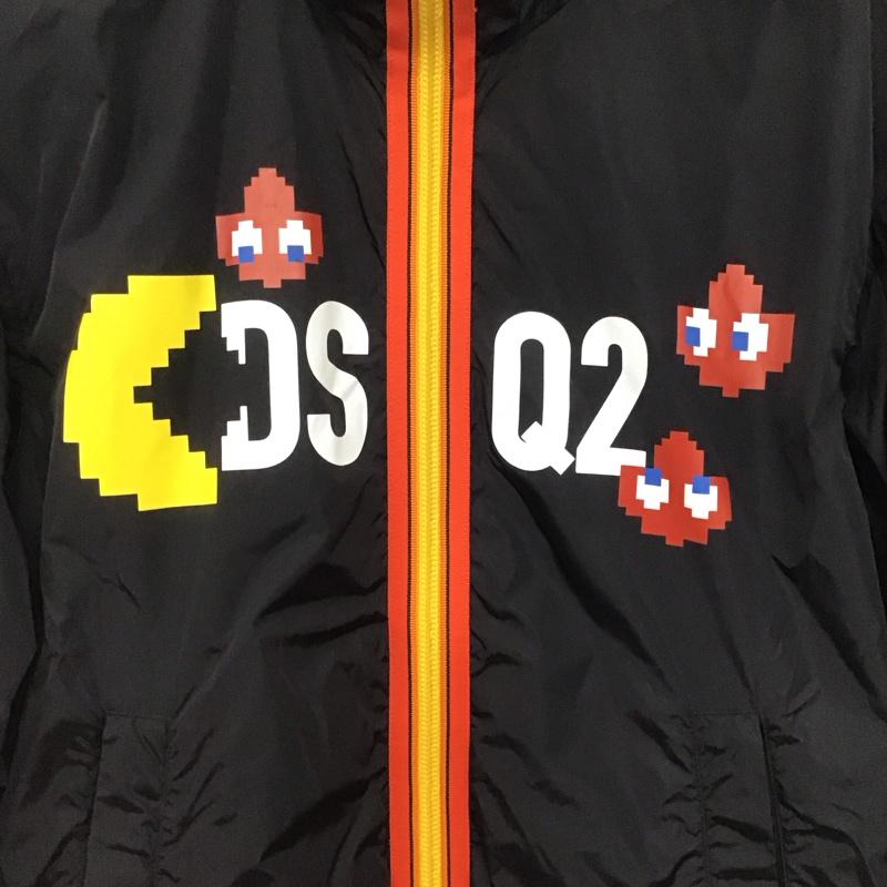 ディースクエアード2 DSQUARED2 ジャケット、上着 ジャケット、ブレザー ジップアップジャケット ナイロンジャケット アウター パックマン 38 プリント 黒 / ブラック /  メンズ USED 古着 中古 10146546